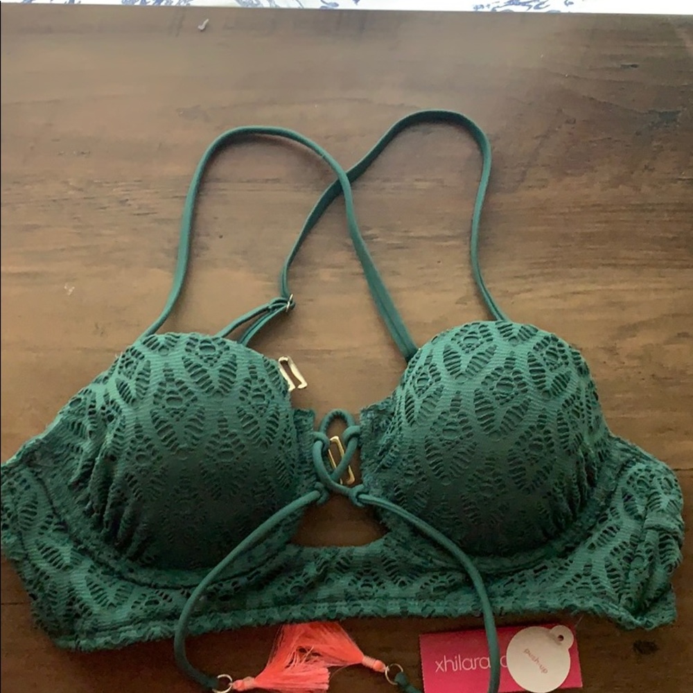 Target Swimsuit- BNWT- Size Medium. Push up/Green